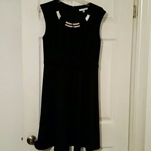 Studio 1 Black dress w/Dec collar zip back